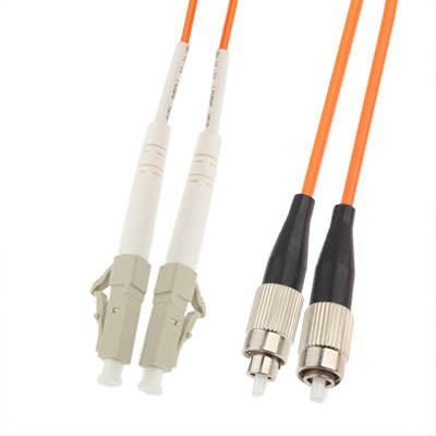 Ponticello in fibra ottica multimodale dual-core LC-FC, lunghezza: 3 m, Dual-Core Multi Mode Ponticello in fibra ottica multimodale dual-core LC-FC, lunghezza: 3 m, Dual-Core Multi Mode